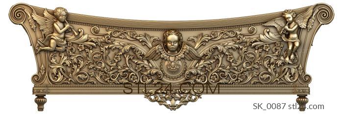 Headboard (SK_0087) 3D models for cnc